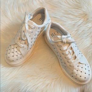 White platform sneakers